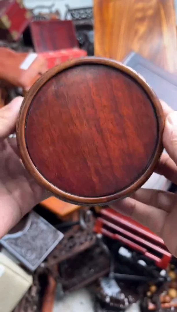 木147红酸枝战鼓底座 大号