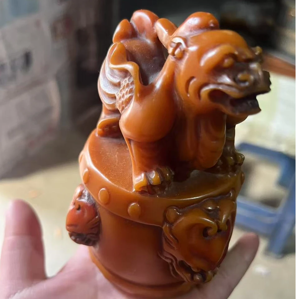 精品摆件好漂亮狮鼓印