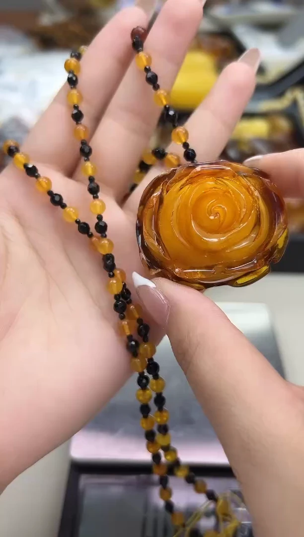 裸石琥珀未镶嵌琥珀蜜蜡吊坠