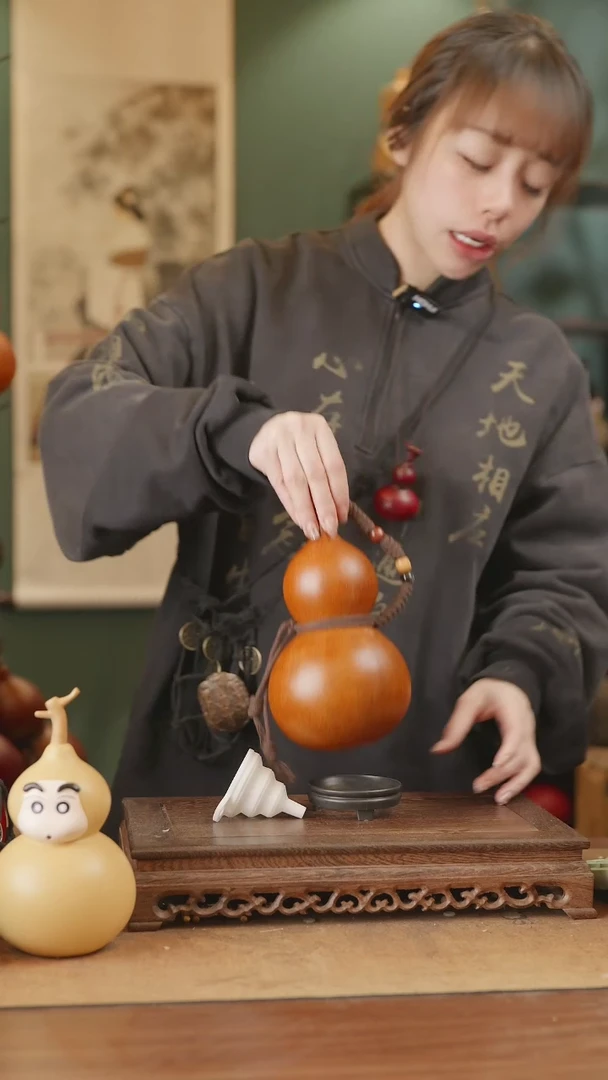 【闪购商品】214号精品天然大漆工艺防渗内胆酒葫芦~