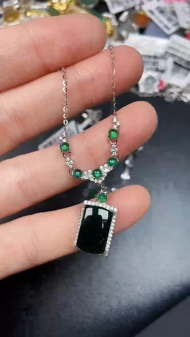 银S925镶嵌戒指翡翠1800