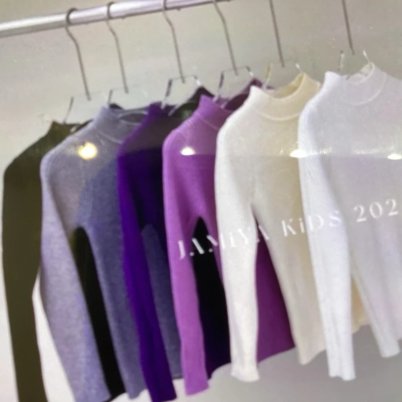Nan:C•25冬~女童百搭净版打底衫NTS005蓝色  8--12
