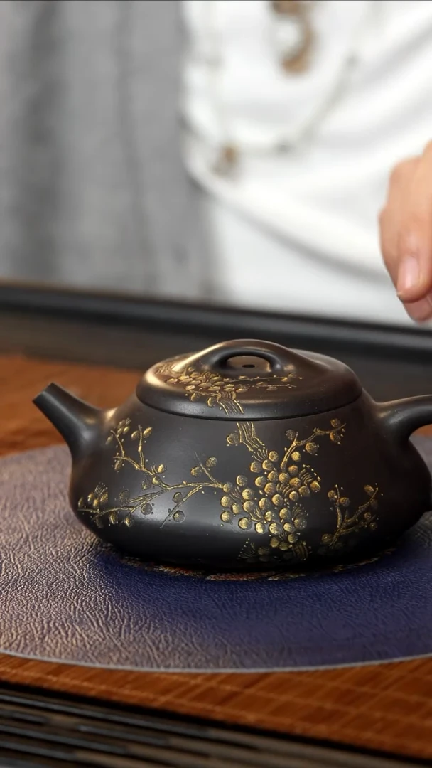 【闪购商品】紫砂茶壶GZCZ 高黑料 石瓢