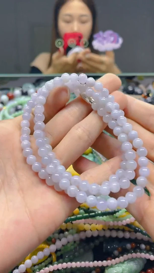 颈饰未镶嵌翡翠5MM/T/翡翠A货，一件也是批发价