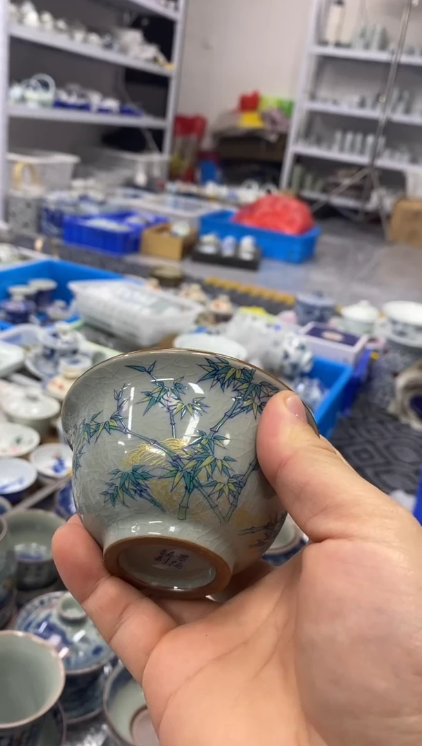 摆件陶景德陶瓷茶具容量约100