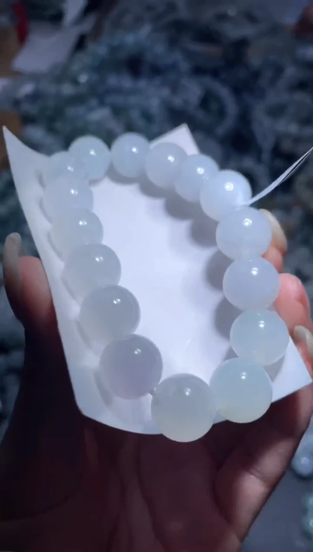 【闪购商品】定制翡翠未镶嵌天然缅甸A货翡翠手串51