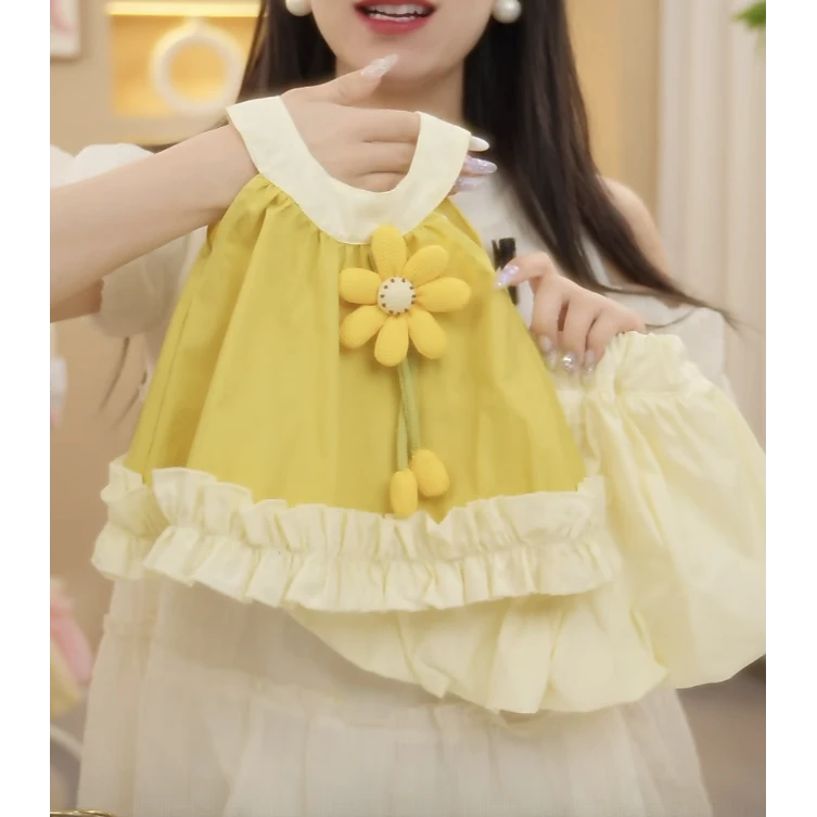 【气泡水】女童夏装百搭无袖上衣短裤两件套