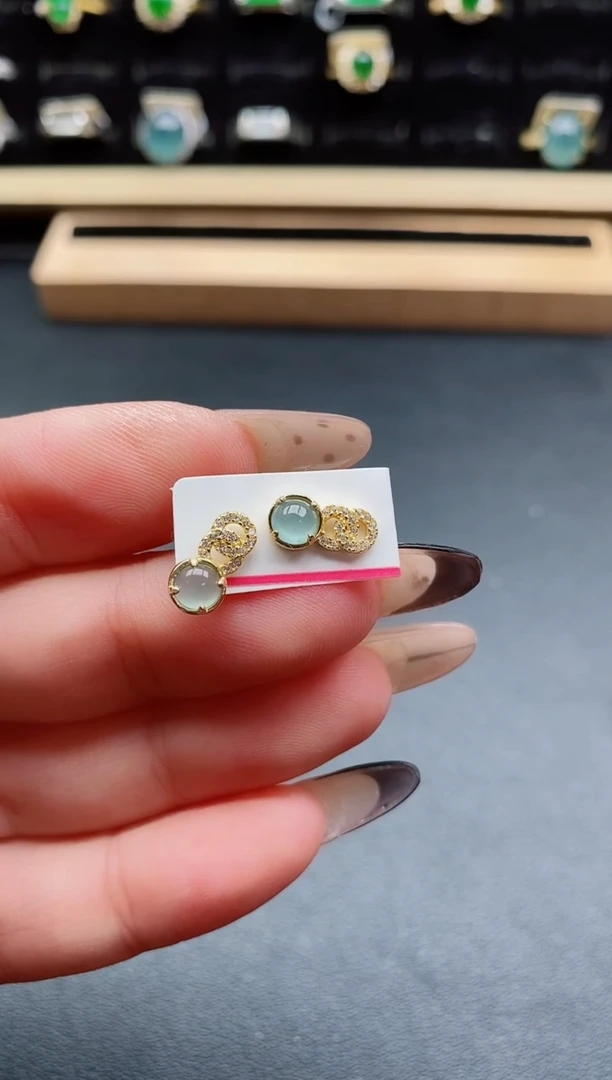 银S925镶嵌戒指翡翠1