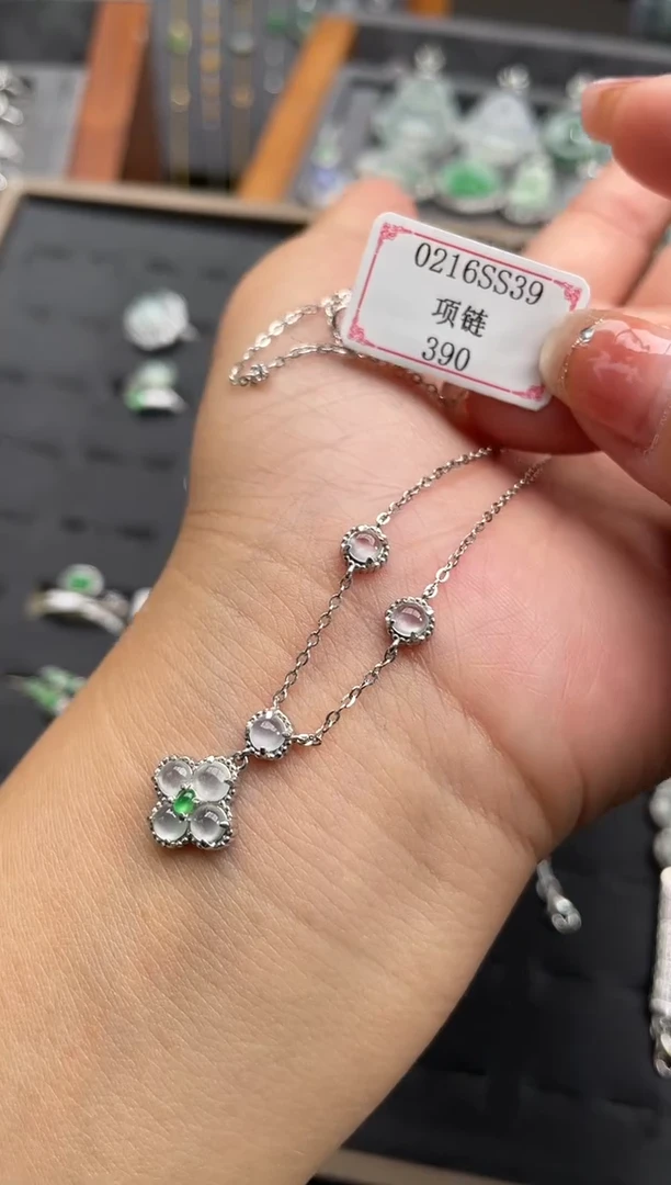 【闪购商品】翡翠颈饰银S925镶嵌0216SS39