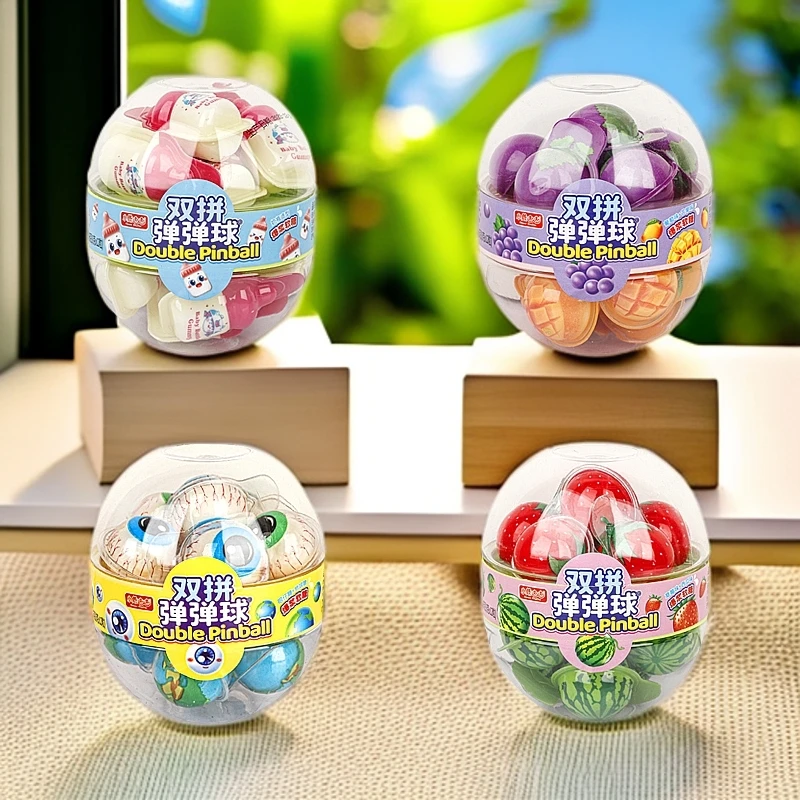 双拼软糖水果夹心爆浆奶瓶软糖休闲糖果地球眼仔西瓜糖小鹿达达