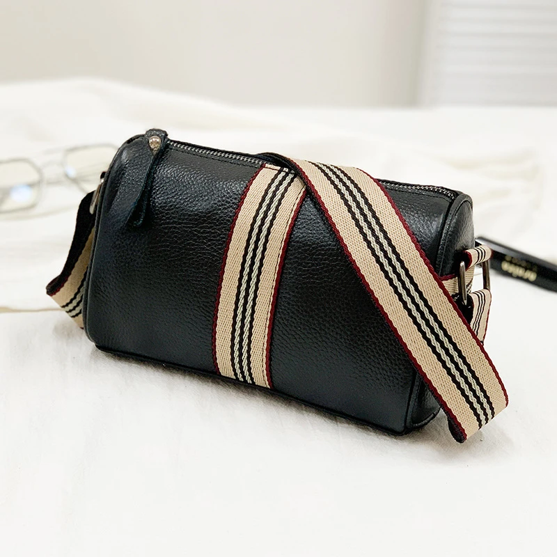 【头层牛皮】真皮女包单肩斜挎包7110