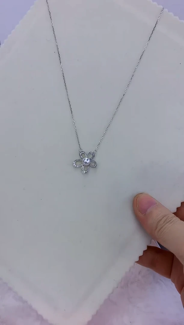 银S925镶嵌饰品海水珍珠设计款套链