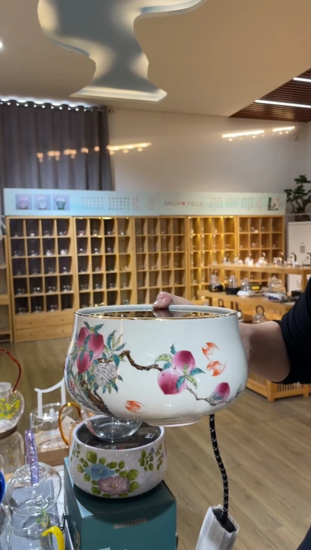 手工艺品玻璃九桃电陶炉陶总堂