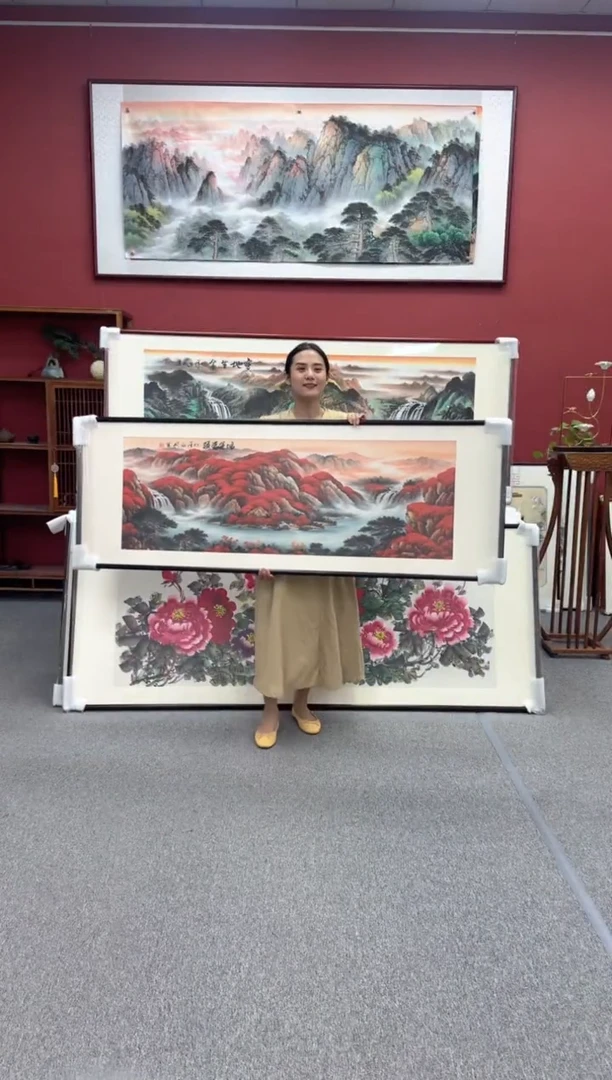 国画手绘  鸿运当头 172*62