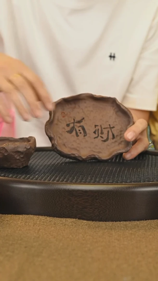 茶壶紫砂全手工手捏杯套组434