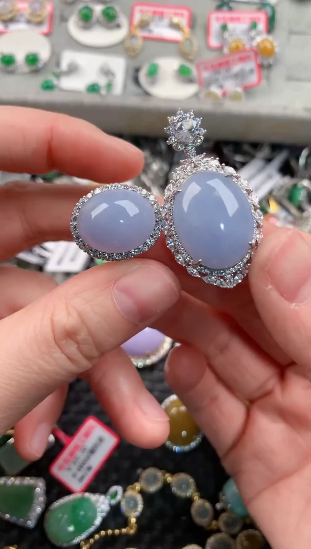 银S925镶嵌戒指翡翠1010---5