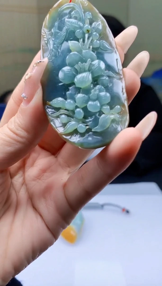 【闪购商品】定制翡翠未镶嵌5060ty-毛货挂件118