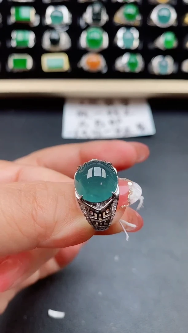 【闪购商品】翡翠戒指银S925镶嵌12212