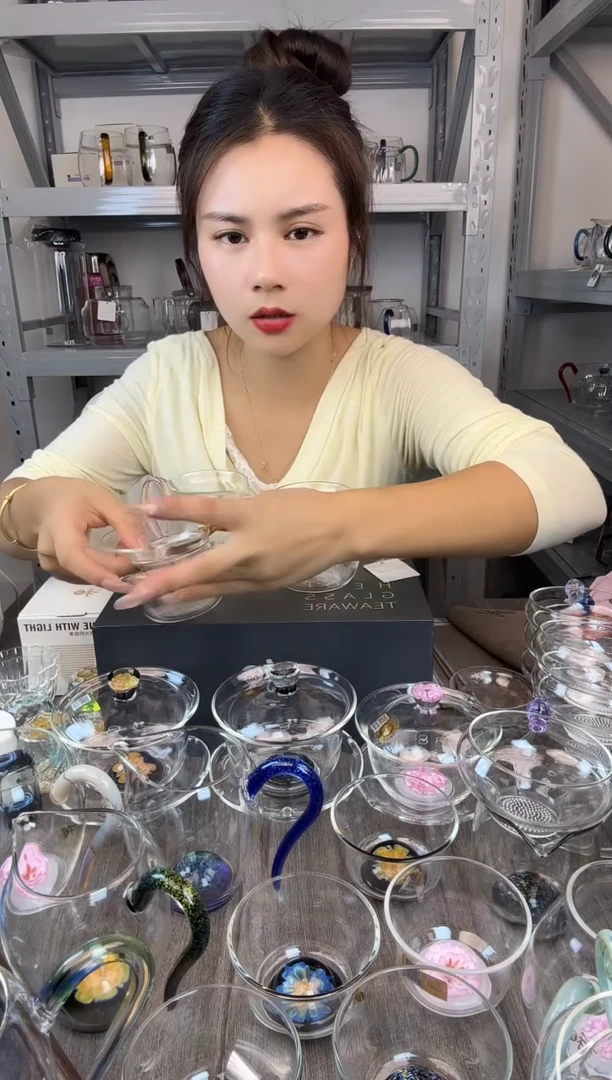 手工艺品玻璃禾器 金鱼茶漏