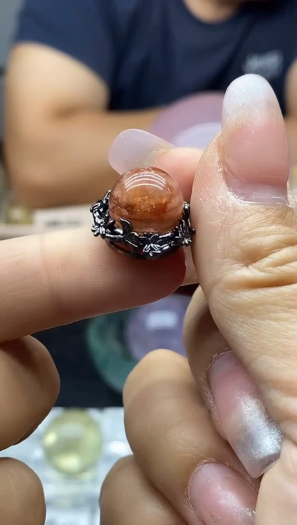 水晶珠宝半成品未镶嵌胶花吊坠随机发