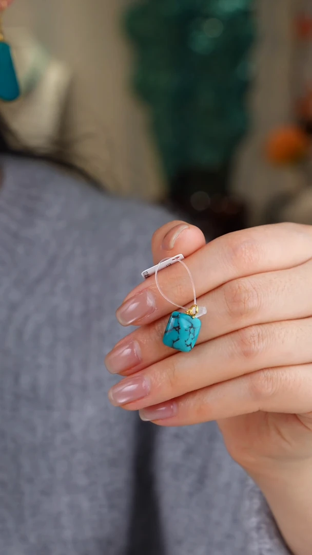 【闪购商品】绿松石吊坠(不含链)18K金镶嵌1