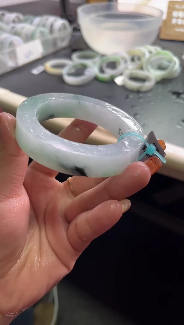 未镶嵌手镯定制翡翠强推清新花52-60