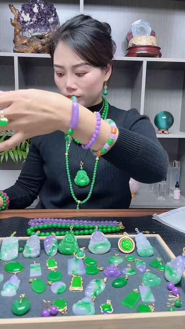 【闪购商品】翡翠手链银S925镶嵌手链