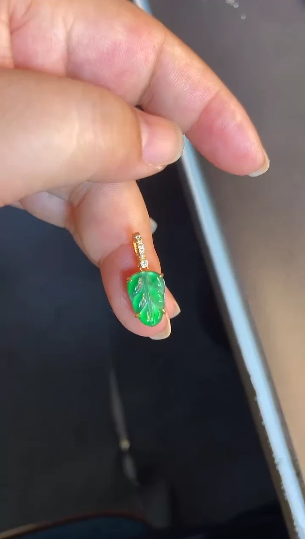吊坠(不含链)银S925镶嵌翡翠1
