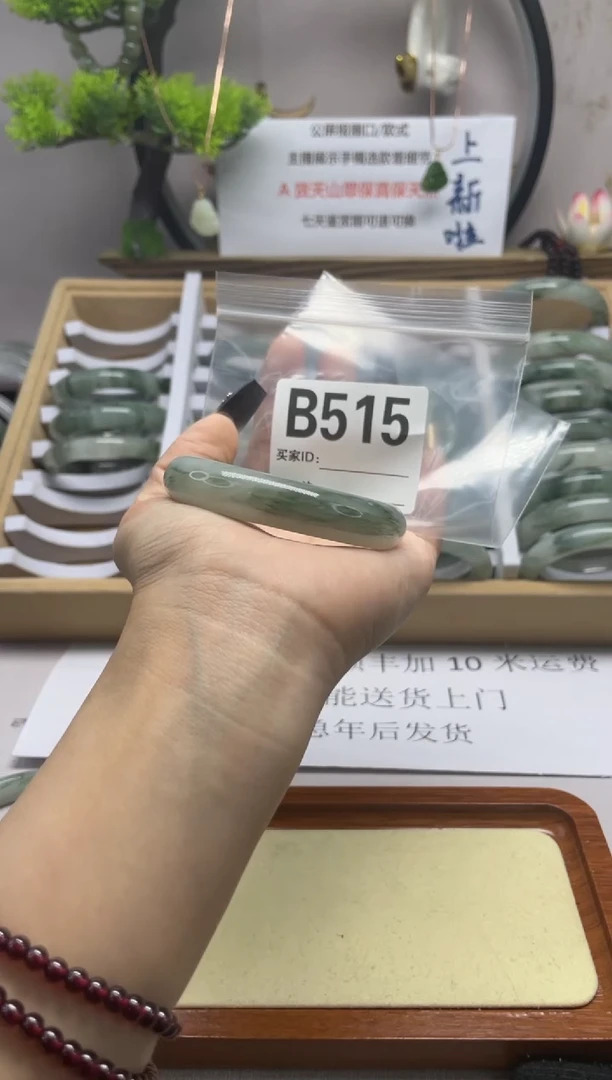 【闪购商品】石英质玉（天山翠）手镯未镶嵌b515