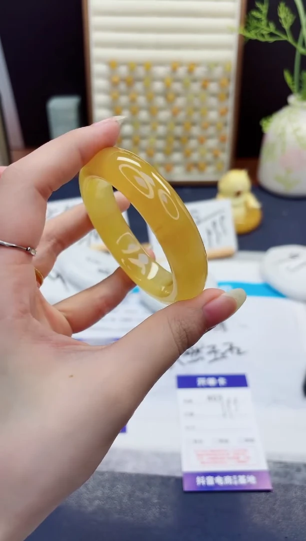 未镶嵌手镯石英质玉403-财气镯-圈口53