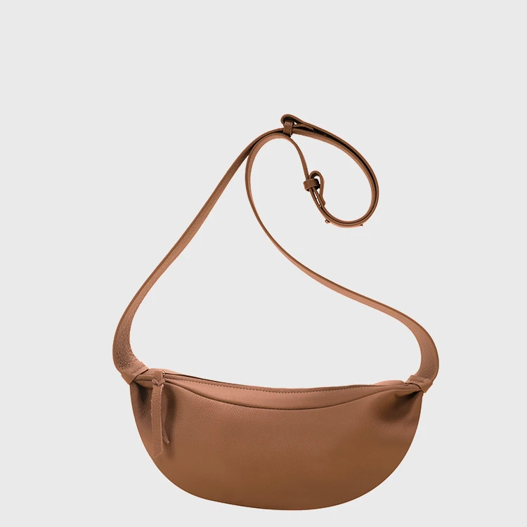 头层牛皮百搭牛角包斜挎包