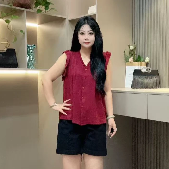 夏季洋气上衣-檬 9327时尚显瘦小众风减龄洋气款胖MM大码女装新款