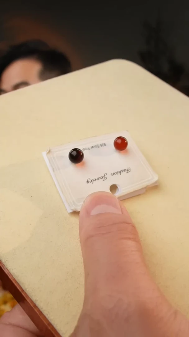 【闪购商品】琥珀颈饰未镶嵌7+耳钉