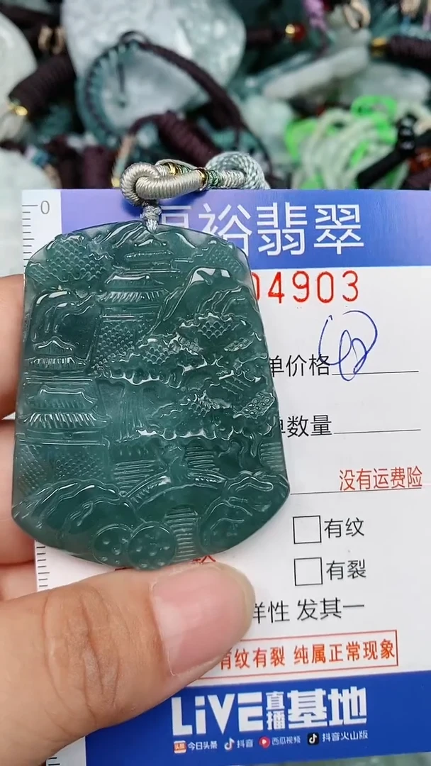 翡翠未镶嵌颈饰...0004903