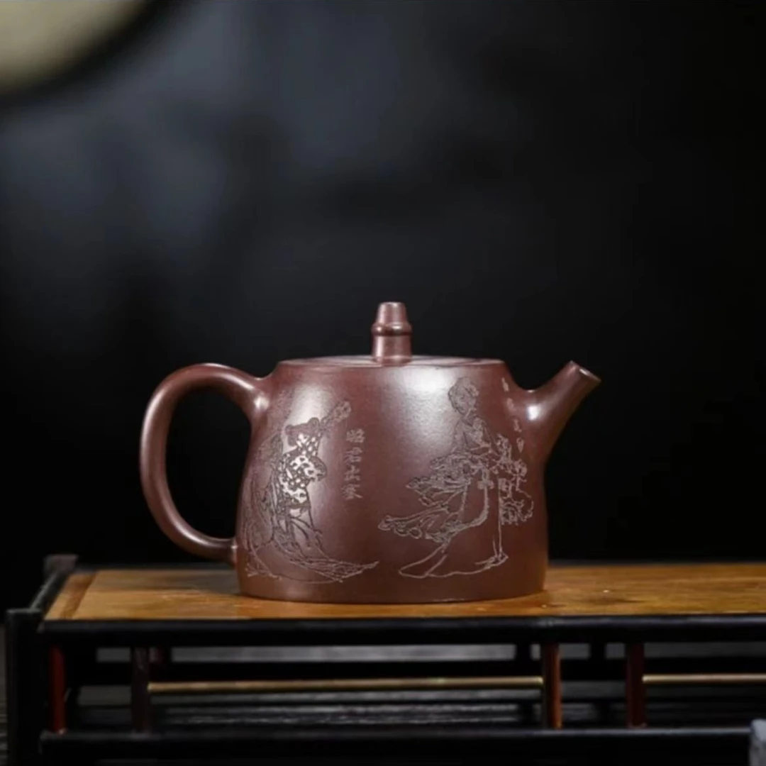 宜兴紫砂壶徐方怀老紫泥四大美女大品汉铎