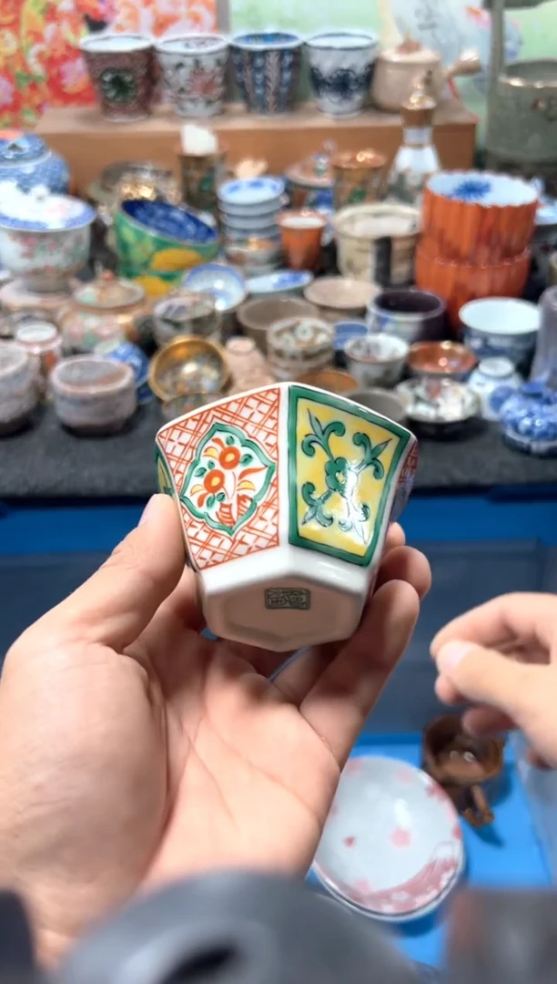 瓷片6*6夏目海外回流瓷器中古品。