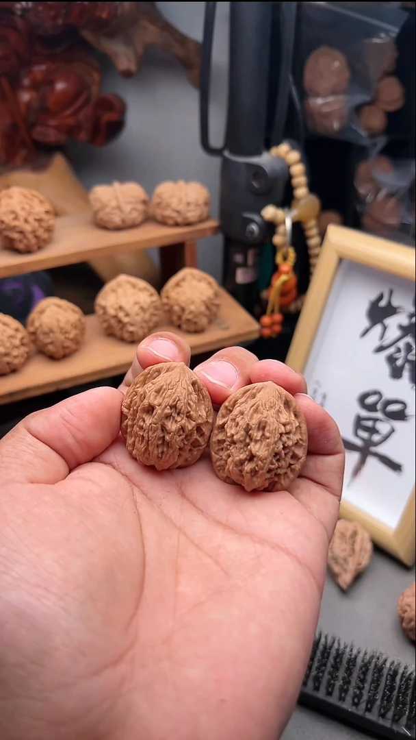 吊坠文玩核桃麦穗虎头32