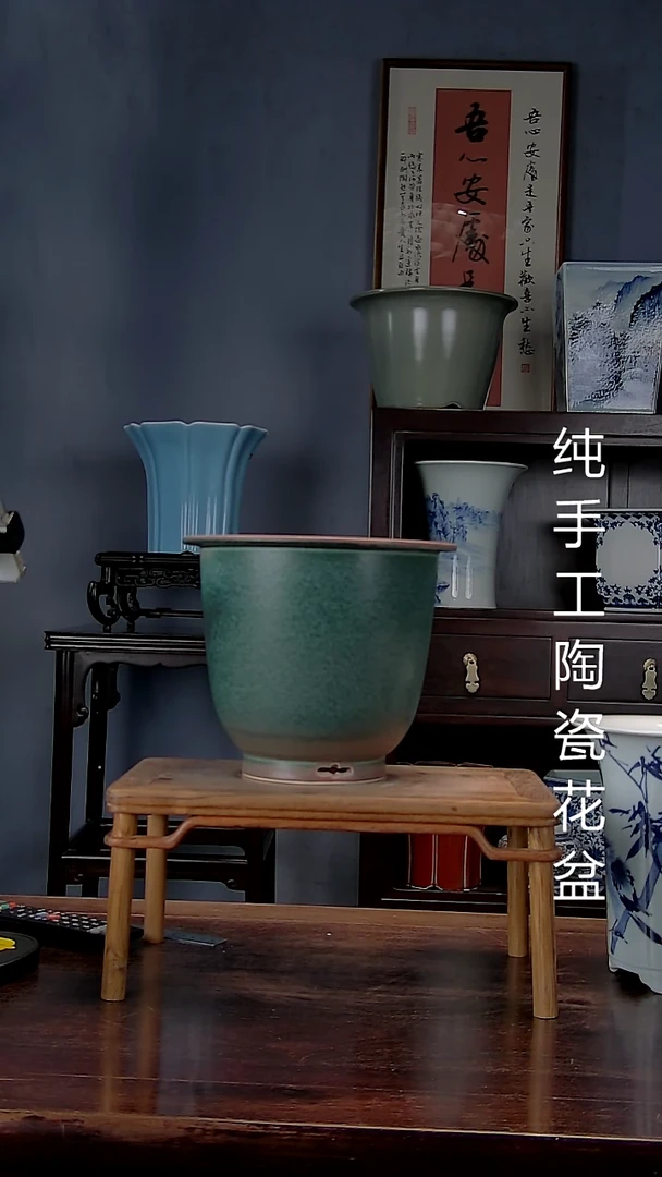 景德镇手工陶瓷花盆