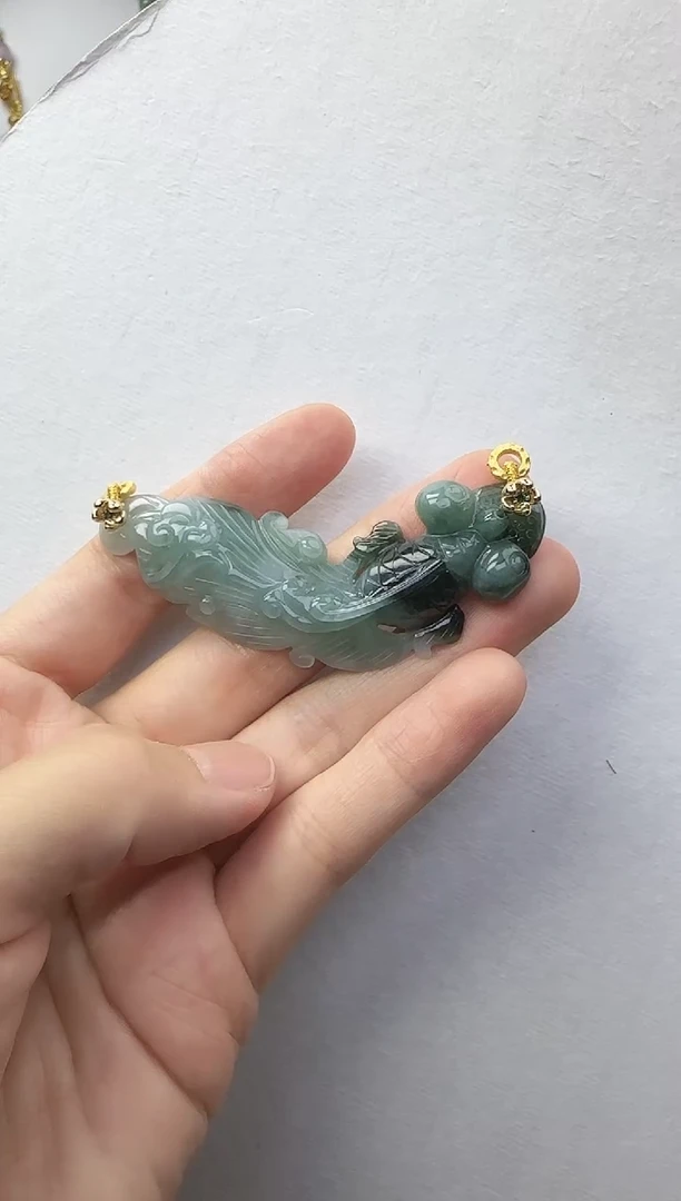 翡翠未镶嵌颈饰国风原创