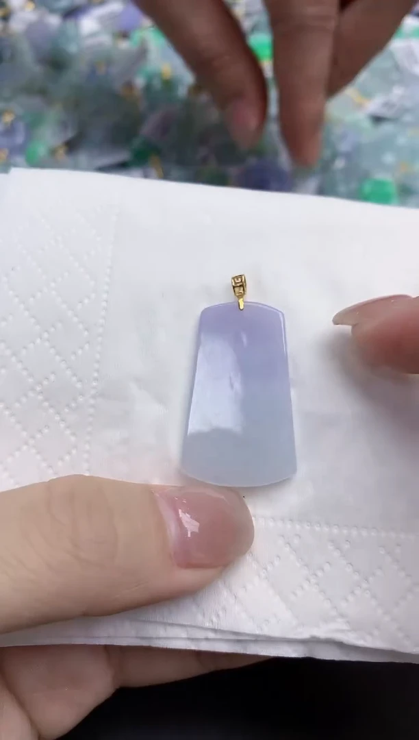 【闪购商品】翡翠颈饰18K金镶嵌天然缅甸翡翠A货