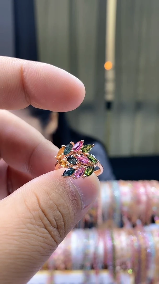 【闪购商品】碧玺戒指银S925镶嵌354354354354