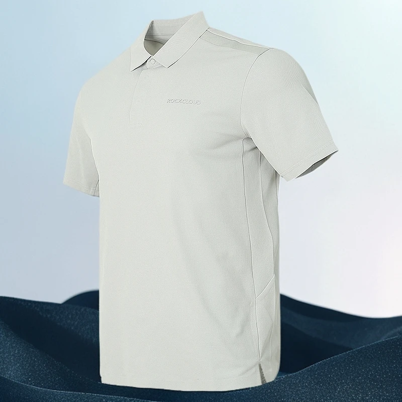 RockCloud/岩云男士夏季珠地POLO衫吸湿速干弹力翻领商务短袖580