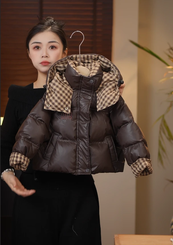 【现货】2024冬季儿童新款潮流时尚百搭加棉加厚保暖外套25786