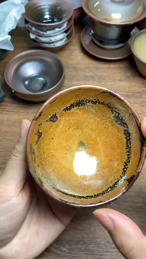 茶盏微瑕110建盏茶盏茶盏