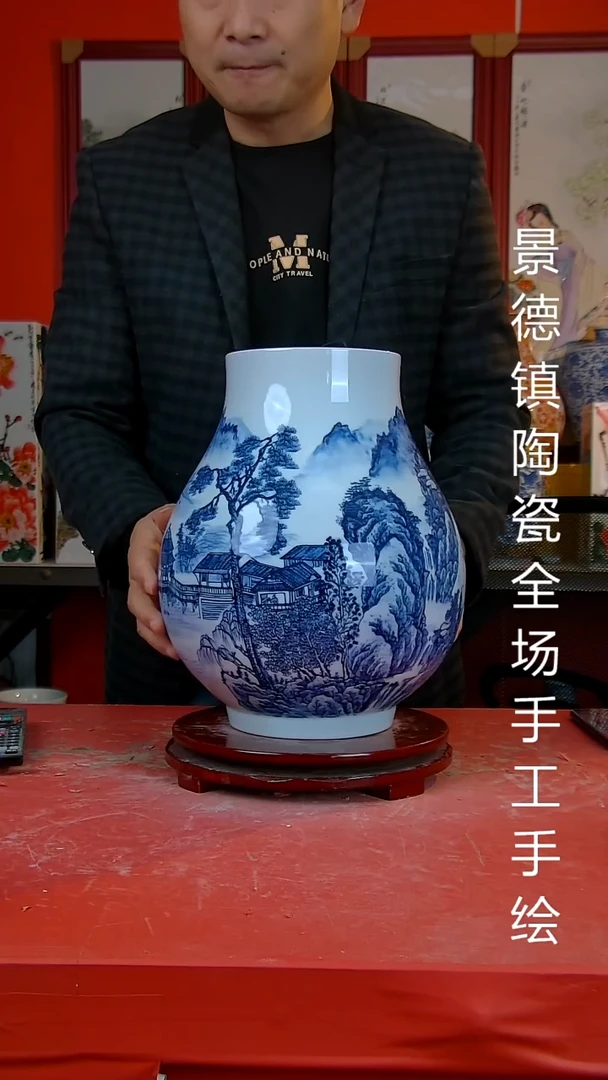 摆件景德镇陶瓷 全场手工手绘
