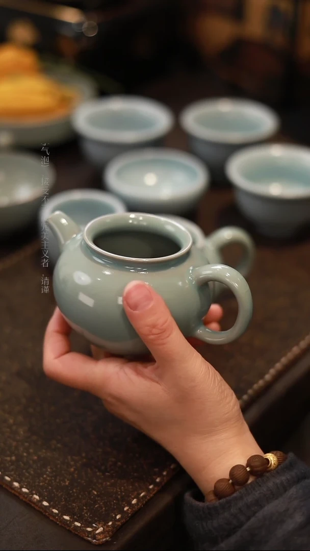 【闪购商品】杯0105微瑕张公巷天青仿古公道壶