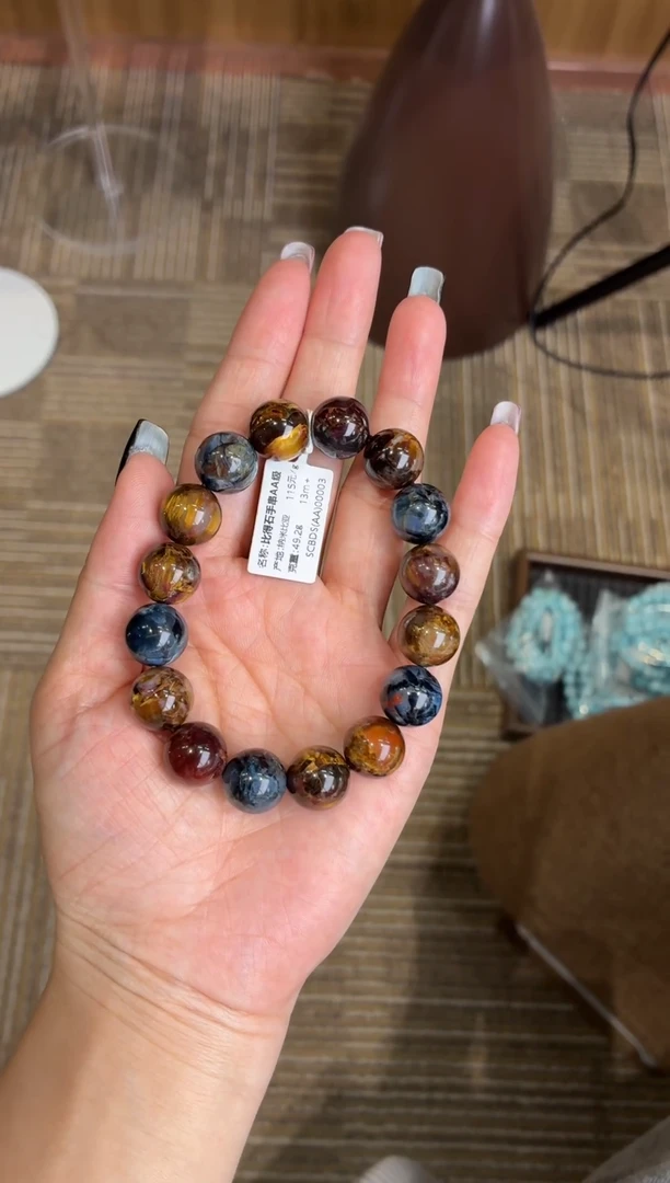 未镶嵌手串石英质玉比得石13m+