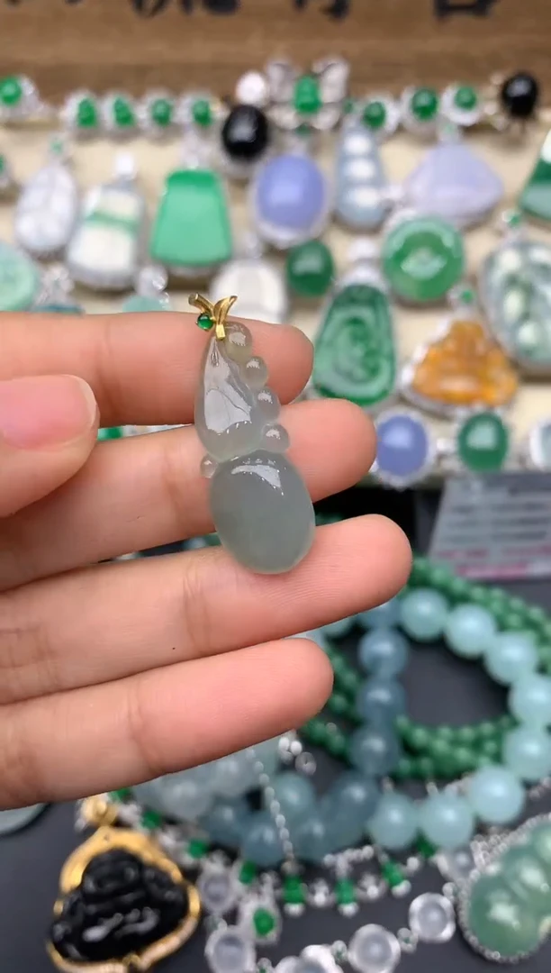 【闪购商品】翡翠颈饰18K金镶嵌26-中国好珍宝