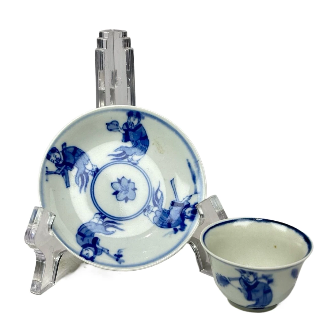 青花八仙人物杯碟7172