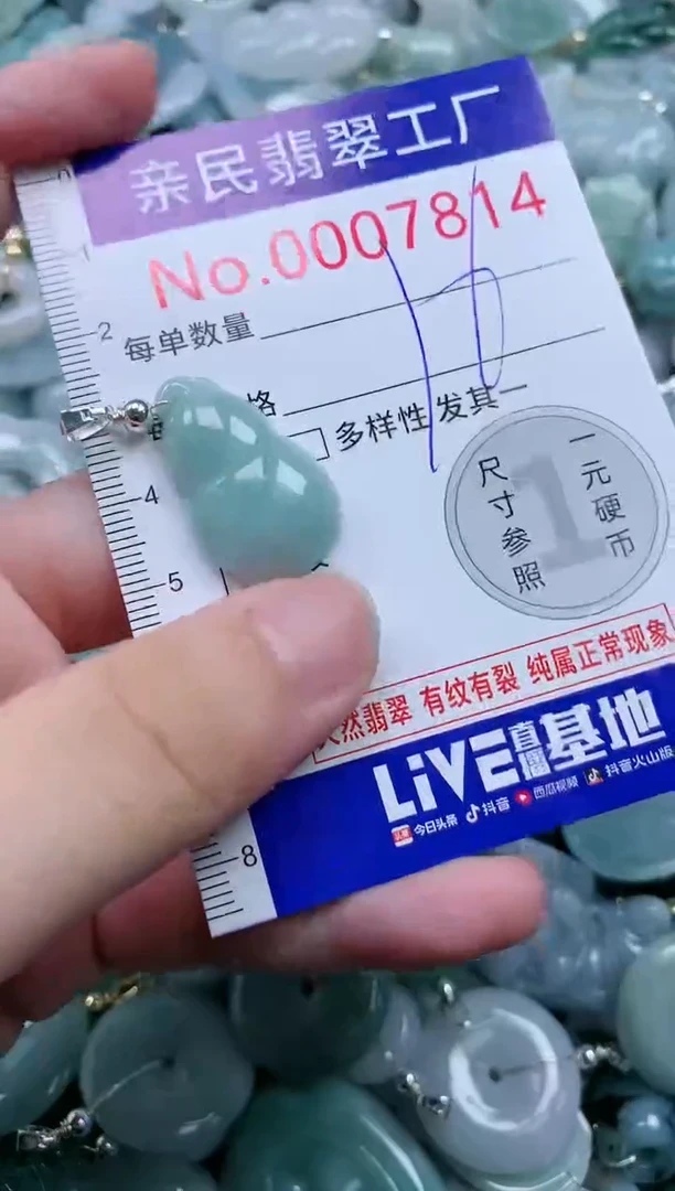 翡翠未镶嵌吊坠(不含链)7814